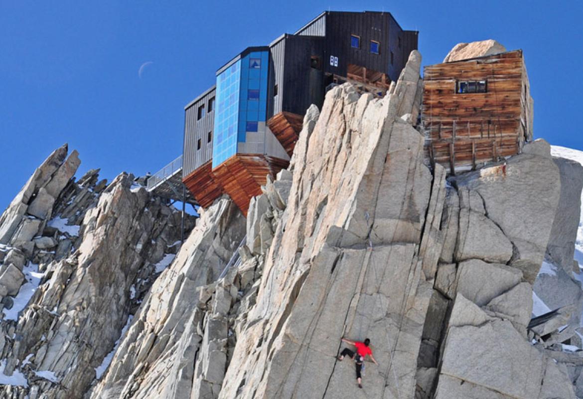 Chamonix Refuges Cosmiques and Mont Blanc Massif Mountain Huts