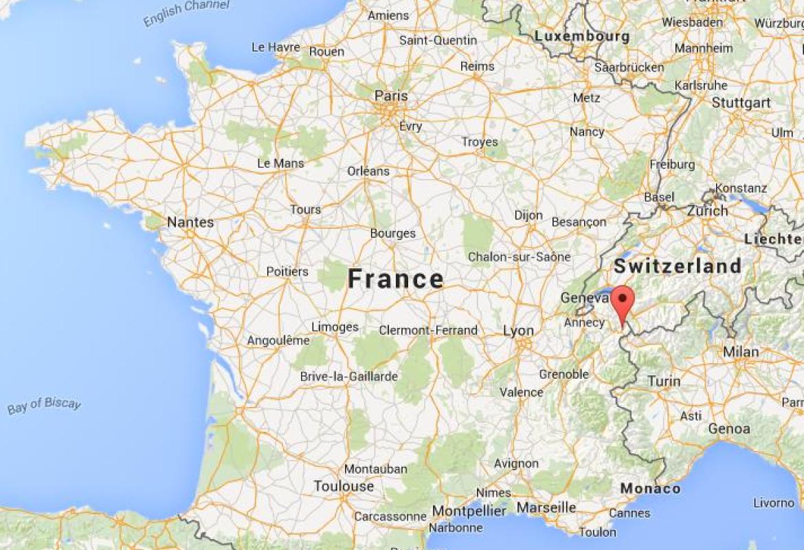 Chamonix Map in Europe and France
