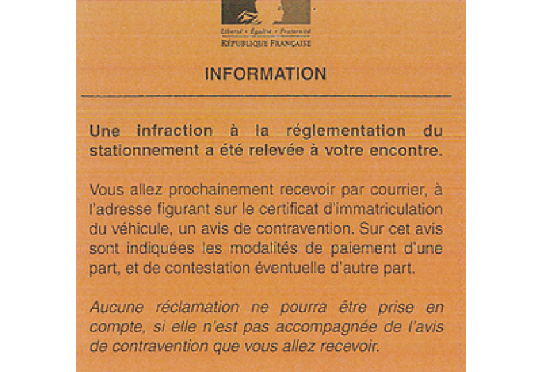 parking ticket procedure in Chamonix
