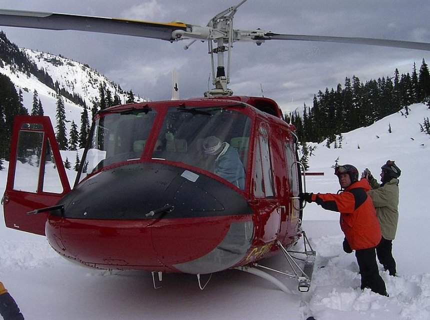 Heliskiing Takeoff