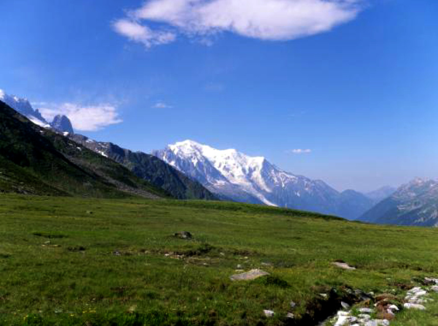 Chamonix and its Valley and the Mont Blanc