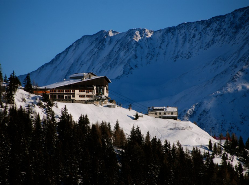 La Flegere chalet and ski resort in Chamonix Mont Blanc valley