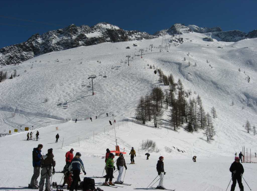 View of the Grands Montets Ski Resort in Chamonix
